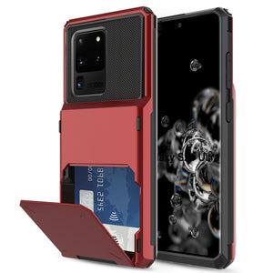 Samsung Galaxy S20 Plus (6.7") Credit Card Hyrbid case- Red