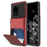 Samsung Galaxy S20 Plus (6.7") Credit Card Hyrbid case- Red