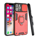 iPhone 13 Pro Max Urban Design Magnetic Ring Stand Hybrid Camera Case Cover - Red