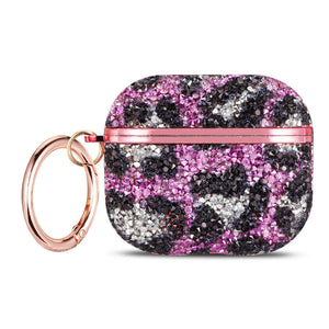 Airpods 3 Glitter Leopard Case Pink