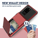 Samsung Galaxy S20 Plus (6.7") Credit Card Hyrbid case- Red