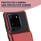Samsung Galaxy S20 Plus (6.7") Credit Card Hyrbid case- Red