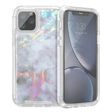 Hybrid Marble Shockproof Bling Rubber Case For iPhone 11 pro (Marble Grey)