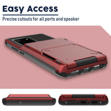 Samsung Galaxy S20 Plus (6.7") Credit Card Hyrbid case- Red