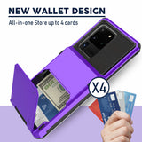 Samsung Galaxy S20 Plus (6.7") Credit Card Hyrbid case-Purple