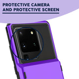 Samsung Galaxy S20 (6.2") Credit Card Hyrbid case-Purple
