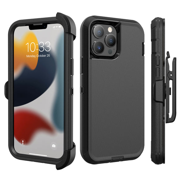 Phone Case iPhone 13 Pro Max With Belt Clip - Black