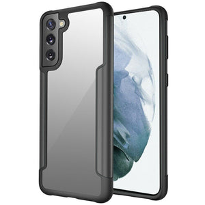 Samsung Galaxy S22 Aluminium Alloy Transparent PC TPU Slick Hybrid - Black