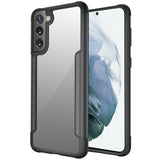 Samsung Galaxy S22 Aluminium Alloy Transparent PC TPU Slick Hybrid - Black