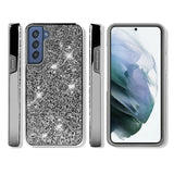 Samsung Galaxy S22 Deluxe Diamond Bling Glitter Case Cover - Black