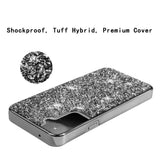 Samsung Galaxy S22 Deluxe Diamond Bling Glitter Case Cover - Black
