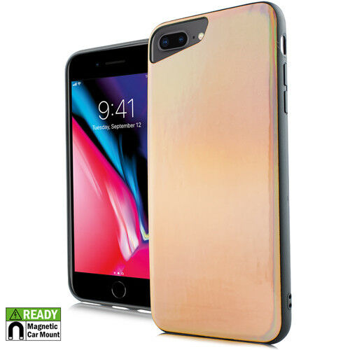 iPhone 7+ / 8+ PLUS - Rose Gold Iridescent Magnetic Back Hybrid Case Cover