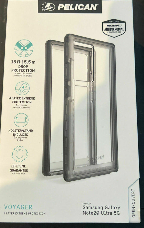 Pelican Clear/Gray Voyager Case for Samsung Galaxy Note20 Ultra