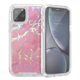Hybrid Marble Shockproof Bling Rubber Case For iPhone 11 (Marble Rose)