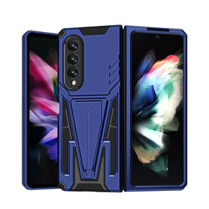Samsung Galaxy Z Fold3 5G Alien Design Shockproof Kickstand Magnetic Hybrid Case Cover - Blue