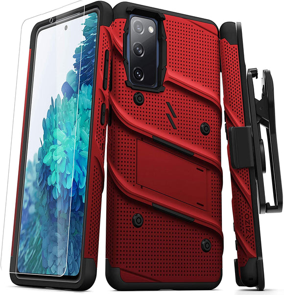 ZIZO BOLT Series Galaxy S20 FE Case - Red & Black