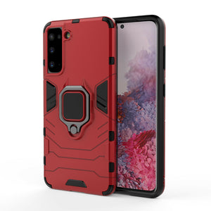 PKG Samsung S21 Plus Magnetic Ring Stand Case Red