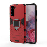 PKG Samsung S21 Plus Magnetic Ring Stand Case Red