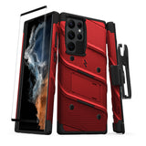 ZIZO BOLT Bundle Galaxy S22 Ultra Case - Red