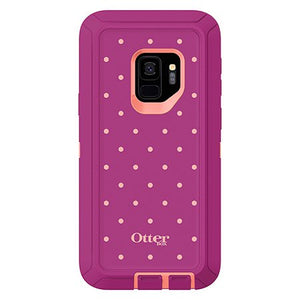 Otterbox Defender Series Screenless Edition Case for Galaxy S9-Black-Coral Dot