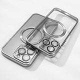 MagSafe Magnetic Clear Electroplating Case For iPhone 14 Pro - Silver