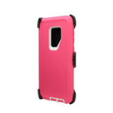 Phone case Samsung Galaxy S9+ Plus Case (Belt Clip Fits Otterbox Defender)-  Pink/White