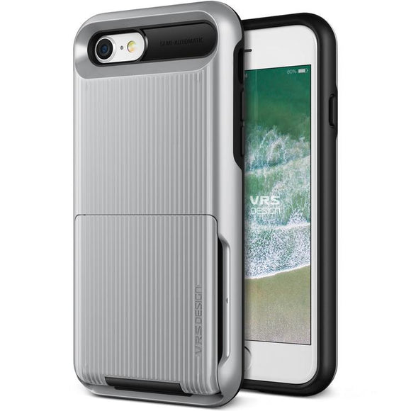iPhone SE-8-7 VRS DESIGN Case Damda Glide Series Silver
